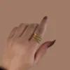 Adjustable Moon and Star Ring - Gold — jewellery from Glossy.pk, Pakistan
