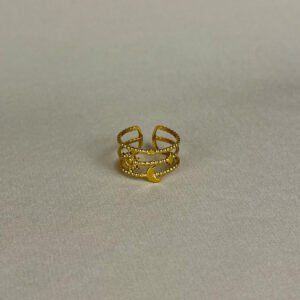 Adjustable Moon and Star Ring - Gold product photo 2 | Glossy.pk Pakistan