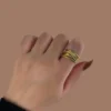 Adjustable Multi Layered Ring - Gold product photo 4 | Glossy.pk Pakistan