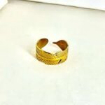 Adjustable Leafy Ring-Gold