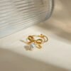 Bow-style ring (stainless steel) product photo 4 | Glossy.pk Pakistan