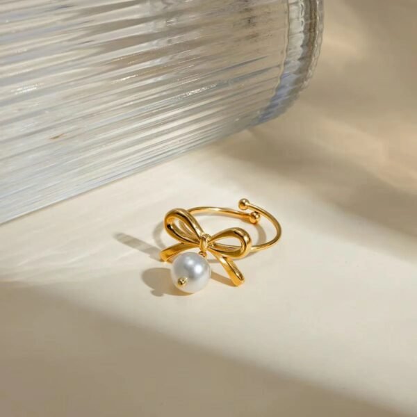 Bow-style ring (stainless steel) product photo 4 | Glossy.pk Pakistan