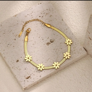 Flower Snake Chain Bracelet