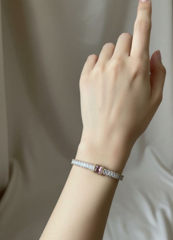 Emerald Tanis Bracelet — White product photo 2 | Glossy.pk Pakistan