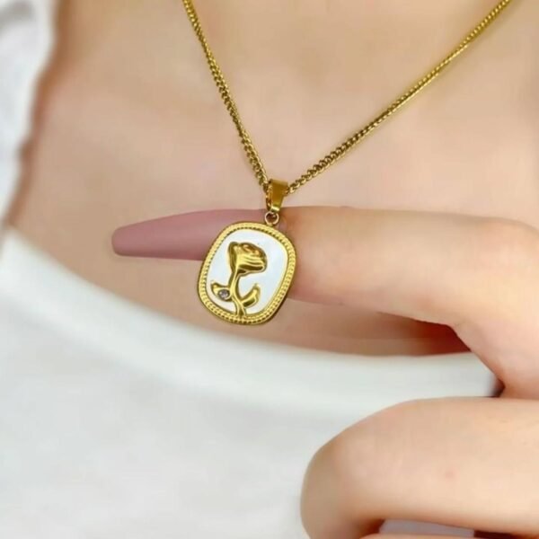 Flower Necklace — Tarnish-Free Stainless Steel — jewellery from Glossy.pk, Pakistan