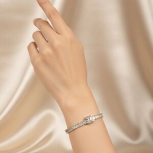 Emerald Tanis Bracelet — White