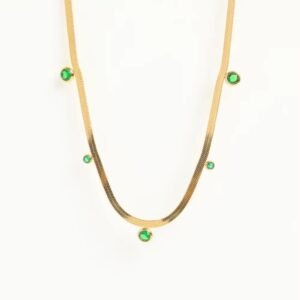 Snake chain stone necklace product photo 2 | Glossy.pk Pakistan