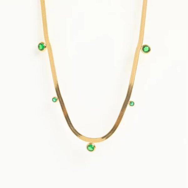 Snake chain stone necklace product photo 2 | Glossy.pk Pakistan