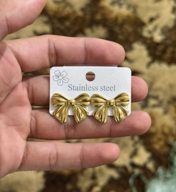Waterproof Stainless Steel Trending Earring product photo 4 | Glossy.pk Pakistan