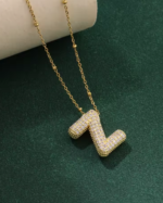 Stylish stone letter necklace - Image 9