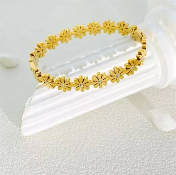 Flower Bangle Stainless Steel — jewellery from Glossy.pk, Pakistan