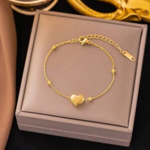 Heart Bracelet, Necklace & Studs Set