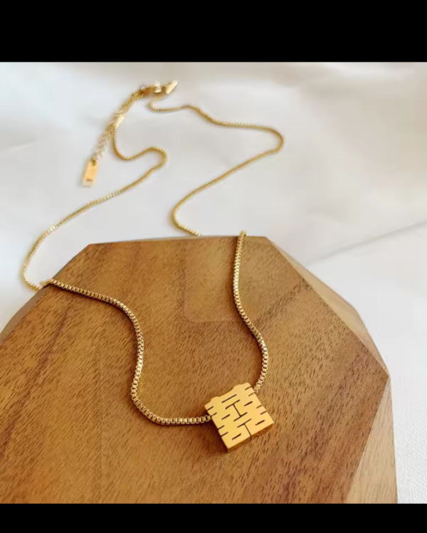 Statement Stainless Steel Necklace product photo 2 | Glossy.pk Pakistan