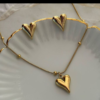 3D Viral Heart necklace with studs anti-tarnish jewellery from Glossy.pk, Lahore