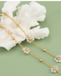 White Floral Bracelet — Stainless Steel — jewellery from Glossy.pk, Pakistan