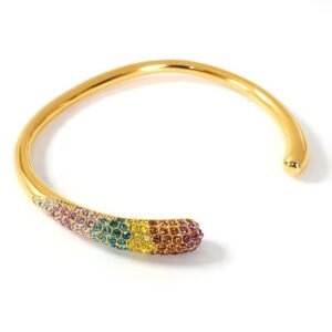 C-trending stainless-steel cuff (Multi, Pearl, Golden) product photo 3 | Glossy.pk Pakistan