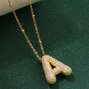 Stylish Stone Letter Necklace