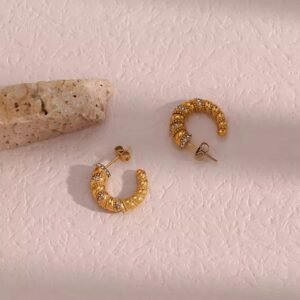 Waterproof Stainless Steel Trending Earrings product photo 3 | Glossy.pk Pakistan