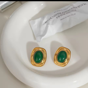Green Stone Earring