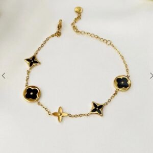 New Design Clover Bracelet — Black / White