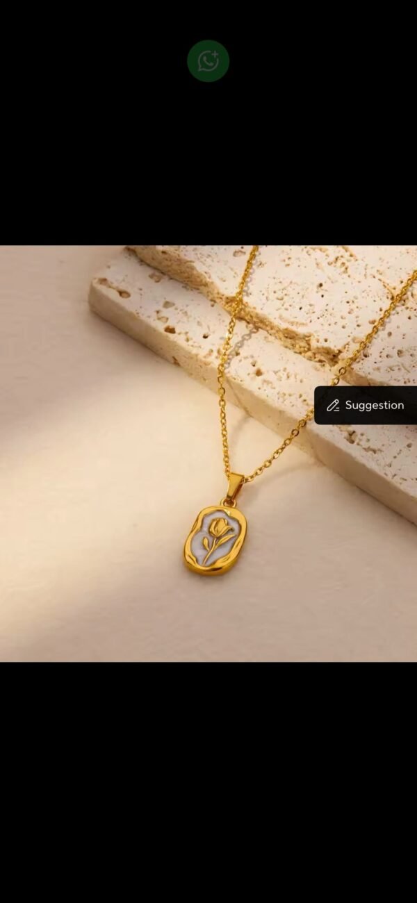 Flower Necklace — Waterproof Stainless Steel product photo 3 | Glossy.pk Pakistan