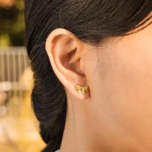 Bow stud earrings (stainless steel)