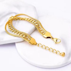 3-Layer Bracelet — Stainless Steel product photo 3 | Glossy.pk Pakistan
