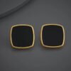 Square Black and White Stud Earrings — jewellery from Glossy.pk, Pakistan