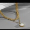 Double Layer Necklace — Stainless Steel product photo 3 | Glossy.pk Pakistan