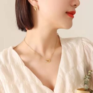 Earring & Necklace Set — Stainless Steel