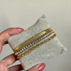 3-piece bracelet combo - stainless steel set