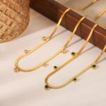 Snake chain  stone necklace - Image 5