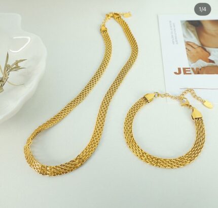mesh combo braclate & neckalce