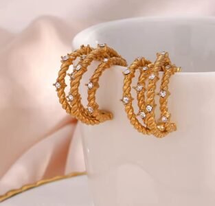 E.B. Belle Stylish Earring — Stainless Steel product photo 2 | Glossy.pk Pakistan