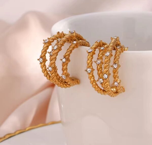 E.B. Belle Stylish Earring — Stainless Steel product photo 2 | Glossy.pk Pakistan