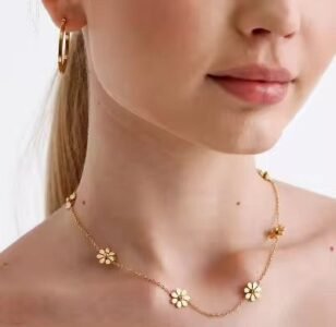 Flower Necklace — Stainless Steel, Tarnish-Free — jewellery from Glossy.pk, Pakistan