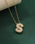 Stylish stone letter necklace - Image 8