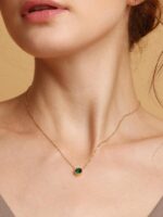 single stone green& white