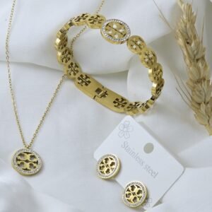 Bracelet & Bangle Combo — Stainless Steel