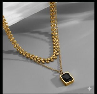 Double Layer Necklace — Stainless Steel product photo 2 | Glossy.pk Pakistan