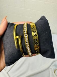3-Piece Hand Cuff & Bracelet Combo — Style 3 product photo 2 | Glossy.pk Pakistan