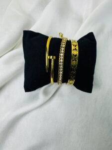 3-Piece Hand Cuff & Bracelet Combo — Style 3 — jewellery from Glossy.pk, Pakistan