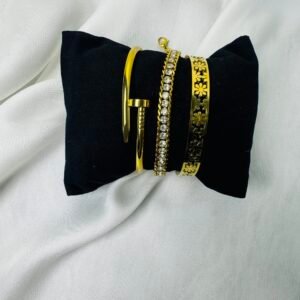3-Piece Hand Cuff & Bracelet Combo — Style 3