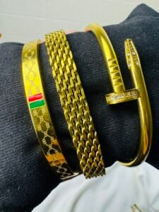 Stainless 3pc Hand Cuff Bracelet Set product photo 2 | Glossy.pk Pakistan