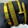 Stainless 3pc Hand Cuff Bracelet Set product photo 2 | Glossy.pk Pakistan