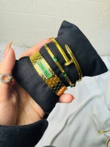 3pc Hand Cuff & Bracelet Combo (Stainless) product photo 3 | Glossy.pk Pakistan