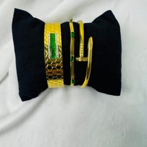 3pc Hand Cuff & Bracelet Combo (Stainless)