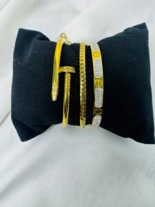 3-Piece Hand Cuff & Bracelet Combo — Style 1 — jewellery from Glossy.pk, Pakistan