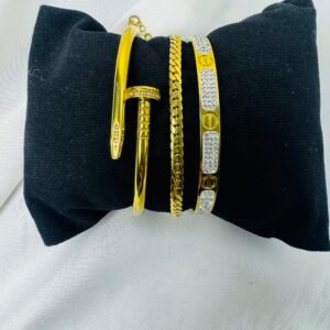 3-Piece Hand Cuff & Bracelet Combo — Style 1