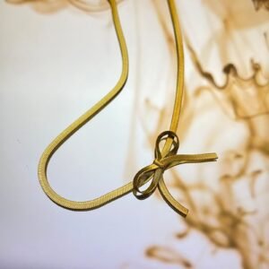 Snake Chain Bow Pendant product photo 2 | Glossy.pk Pakistan